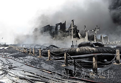 石油管道電伴熱帶起火